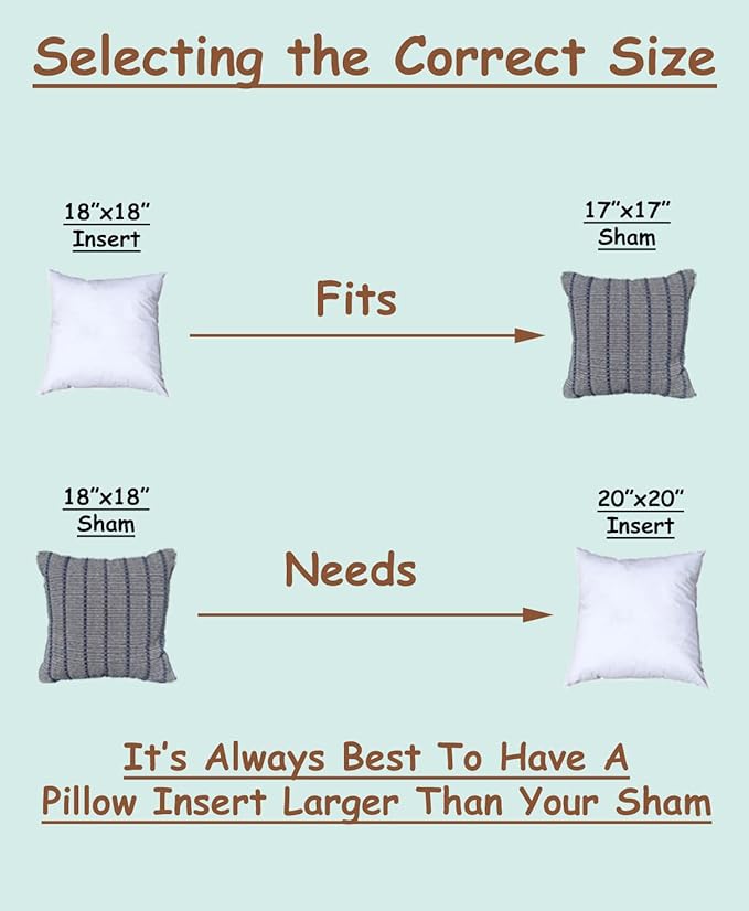Pillowflex Premium Polyester Throw Pillow Insert - 18x18 - Ultra Soft Small Square Throw Pillow, Couch Sham, Lumbar, Back, Sofa - Machine Washable - Decorative Accent Form - 1 Soft Pillow