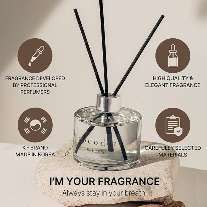 COCODOR Signature Reed Diffuser/Woody Hotel / 6.7oz(200ml) / 2 Pack/Reed Diffuser, Reed Diffuser Set, Oil Diffuser & Reed Diffuser Sticks, Home Decor & Office Decor, Fragrance and Gifts, Mother's Day