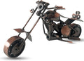 Metal Motorcycle Decor, Copper Chopper Motorcycle Figurine,5.9”x3.5”Unique Iron Motorcycle Sculpture,Cool Home Office Desk Decor,Art Gift Vintage,Christmas Birth Gift for Men Boyfriend Husband