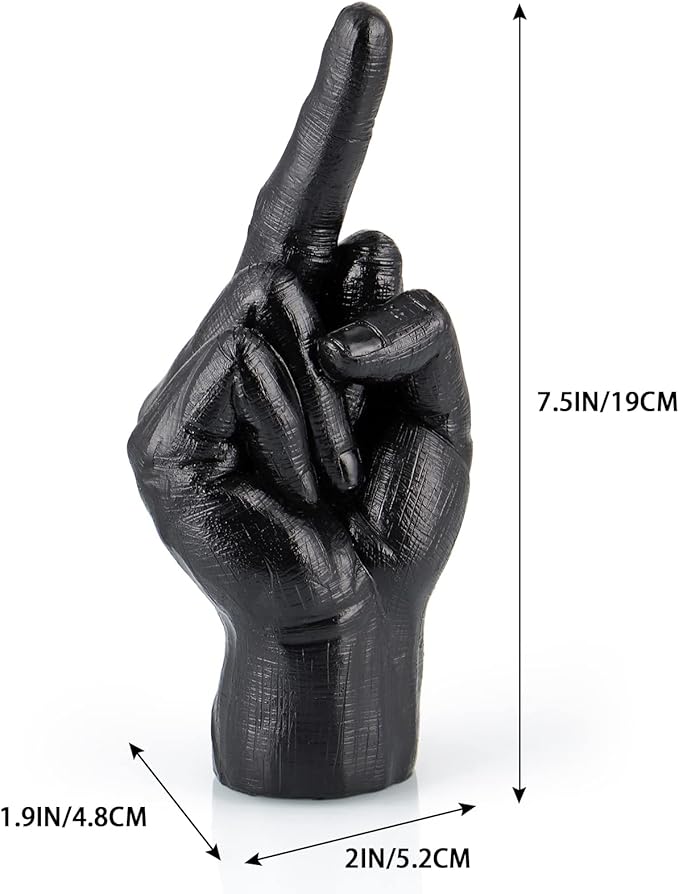 MOLIGOU Hand Gesture Desk Statues, Finger Sculpture Decor, Hand Statue Decor for Living Room, Shelf
