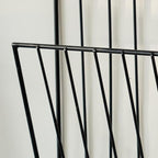 Black Wall Mounted Magazine Rack And File Holder – A Sturdy Iron Organizer For Mail, Letters, Folders, And Papers – Decorative For Home Office Or Study Room
