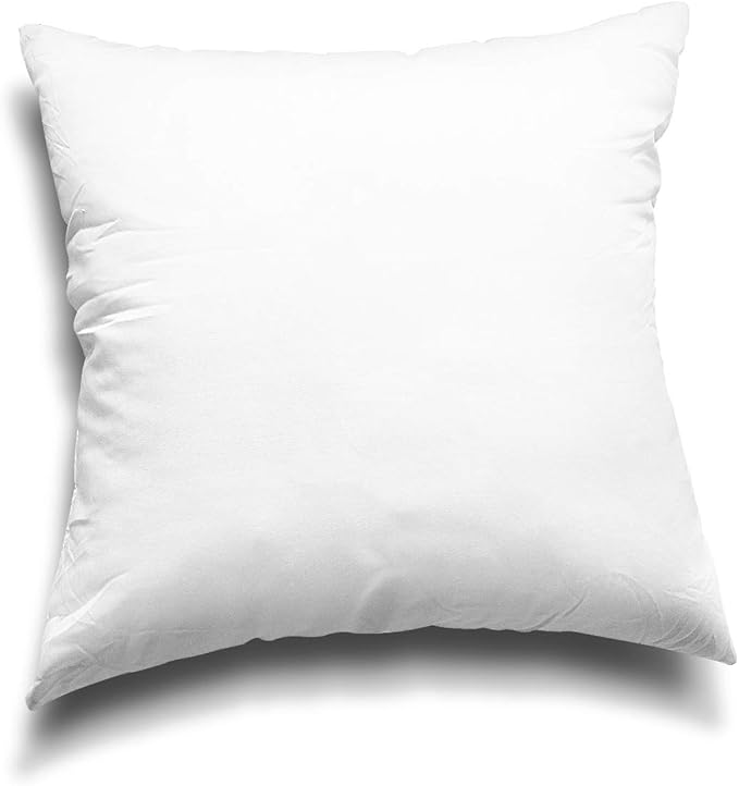 EDOW Throw Pillow Inserts, Set of 4 Lightweight Down Alternative Polyester Pillow, Couch Cushion, Sham Stuffer, Machine Washable. (White, 26x26)