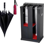 Commercial Metal Umbrella Holder,Umbrella Stand, Double Umbrella Automatic Packing Machine Automatic Wet Umbrella Bag Wrapper, with 200 Bags(Black)