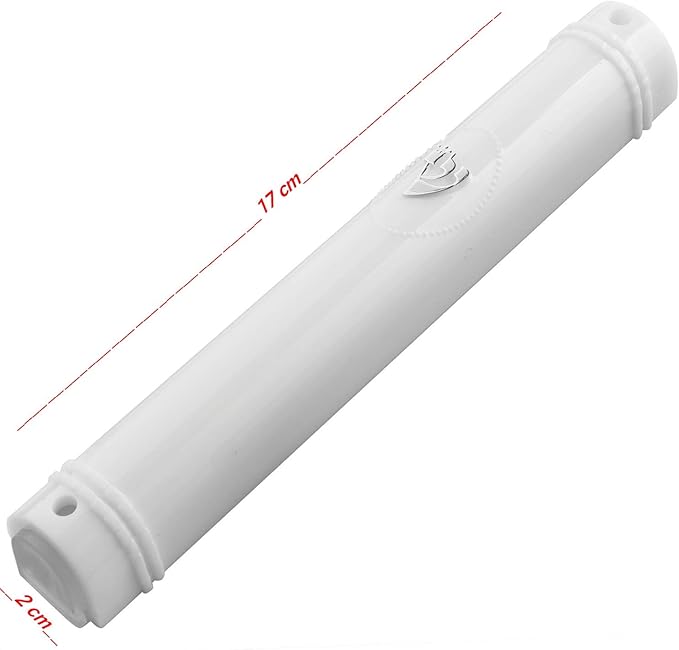 SUPER STAM MEZUZAH CASE Holder (shidell) בית מזוזה Plastic Semiround Silver shin Waterproof Rubber Cork lot of 5 (White, 15)