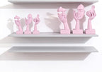 3 Pcs Thinker Large Statue Set - Pink Art Abstract Home Accent Figurines for Living Room, Bedroom, Shelves, Office Desktop, Coffee Table Decor, Gift for Women (3 Pcs Pink, 9")