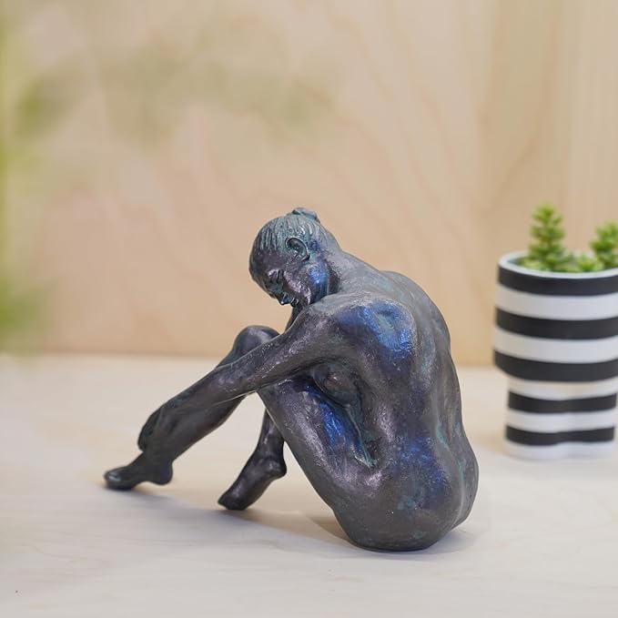 Guichifun Yoga Dancer Statue Home Decoration - Resin Bronze Sculpture Modern Creative Home Garden Statue Handicrafts Art Ware Décor Office Room or Outdoor Gifts 7.8 x 3 x 5.8 Inch