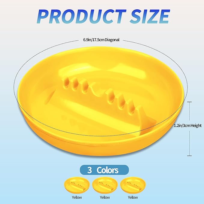 3Pcs Yellow Ashtray Sets, Ash Tray for Cigarettes and Cigar, Round Large Size Plastic Ashtrays, for Indoor Outdoor Home Office Patio Restaurant Bar Hotel Use (Set of 3 Yellow)
