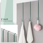 Hotop 15 Inch 4 Pcs Wreath Hangers for Front Door Steel Metal Wreath Doors Hanger Over The Door Hanger Hook Indoor or Outdoor for Christmas Halloween Front Decorations Welcome Sign(Green)