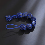Handmade Natural Lapis Lazuli Crystal Car Hanging Ornaments for Home Decoration Feng Shui Ornament Yoga Meditation Car Decoration Tumbled Palm Stones