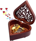 Pursuestar You are My Sunshine Music Box, Heart Shaped Vintage Hollow Out Wood Mechanism Wind Up Musical Box Gifts for Birthday Christmas Mother's Day Valentine's Day