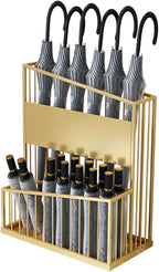 Large-Capacity Commercial Umbrella Stand Umbrella Holder for Hotel Offices - 2 Tier Metal Umbrella Stand, Entrance Umbrella Organizer