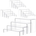 Anglelife 16 pcs 2 Set Acrylic Risers for Display Clear Acrylic Riser Display Stands Acrylic Display Risers for Show Funko Pop Figures, Cupcake, Jewelry, Toys, Perfume and More