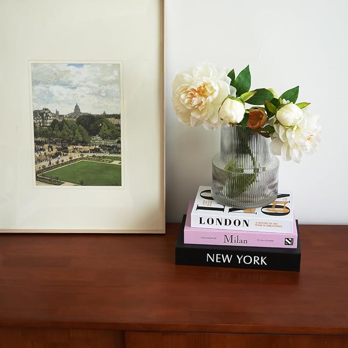 3 PCS Faux Decorative Books for Home Decor-Coffee Table Books Decor-Aesthetic Fake/Faux Books for Decoration,libros Decoration for Coffee Table, Shelf Accessories (3-Mix-MilanNewYorkLondon)