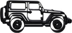Jeep Wrangler Sculpture - Minimalist Decorative Accent for Off - Road Enthusiasts & Modern Home Decor | Collectible Design (Jeep Wrangler 2 Door Side View Matte Black)