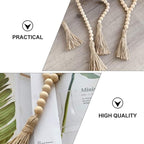 Home Decoration Bead Tassel String Wooden Beads Tassels Wall Hanging Decor Garland