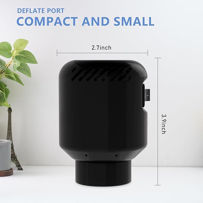 Electric Pump for Vacuum Storage Bags, Air Pump Storage Bags,Portable Vacuum Pump for Various Vacuum Sealer Bags, Suitable for Common Vacuum Bags-Black (No storage bags)