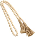 Tassels with Wood Beads 84 Large, Rustic Farmhouse Charm Stack Faux Decorative Accents, Fireplaces Shelves Coffee Tables for, 55 In-59 in (140 Cm-150 Cm) Home Decoration