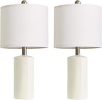 G-SAFAVA 20.5" Small Table Lamps for Living Room Lamp Set of 2 Ceramic Lamps for Bedroom Bedside Lamps Modern Boho Lamps for Night Stands Farmhouse Nightstand Lamp Side End Table Lamp, White