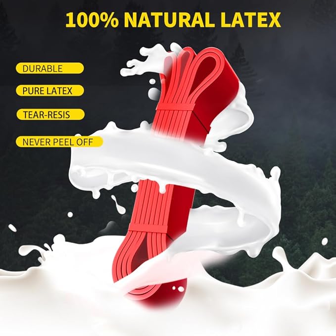 ROSAPOAR Resistance Band Pull up Band Fitness Exercise Bands Natural Latex for Workout Body Stretch Powerlifting Band Fitness Sport Training at Home/The Gym