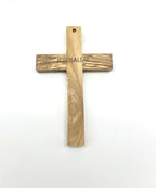 Olive Wood Wall Cross from Bethlehem, Wall Hanging Wooden Crosses for Wall , Confirmation Cross Gift , Baptism Gifts , Holy Wall cross, Religious décor Cross (One Small Cross 4.75" x 3.4")