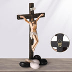 TALPGOD Crucifix Wall Cross,Jesus Cross Home Décor,Jesus Statue Catholic Hanging Crosses for Wall Art,Religious Wall Crucifix Decor,Crucifijos Catolicos Crosses Wall Decor 10 Inch