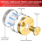 4 Pack Suction Cup Wreath Hanger, 2025 New No Drill Suction Cup Hooks for Door Wreaths, Reusable Holder for Glass Window, Door, Fall, Halloween, Christmas, Welcome Sign(Gold)