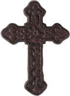 BRASSTAR Cast Iron Wall Cross Decoration Rustic Antique Metal Cross Farmhouse Home Wall Hanging Decorations TQZDPT21
