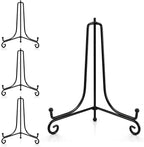 Artliving Plate Stands for Display, 10 Inch Black Iron Easel Plate Display Photo Holder Stand, Displays Picture Frames, Decorative Plates, Tablets and Art (4 pack)
