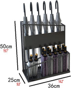 Large-Capacity Commercial Umbrella Stand Umbrella Holder for Hotel Offices - 2 Tier Metal Umbrella Stand, Entrance Umbrella Organizer