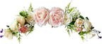 WYSRJ Artificial Peony Flower Swag 20 Inch Decorative Swag with Peony and Roses Wedding Arch Flowers Artificial Floral Swag for Lintel Wedding Arch Front Door Decor