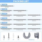 Closet Rods for Hanging Clothes, 17 to 28 Inches No-Cut Stepless Adjustable Closet Rod, 1.3 Inches Expandable Metal Heavy Duty Closet Hanging Rod for Closet Wardrobe Bathroom Laundry RV, Silver