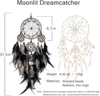 Black Dream Catchers wall hangings Room Decor,Large Dream Catcher for Adults,Handmade Boho Dreamcatcher for Home Decor Turquoise Hanging Ornament for Living Room Dorm Decor Hippie Gifts