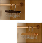 Belt Hanger 4Pcs Belt Hanger with 32 Hooks Bra Hangers for Closet,Space-Saving Wooden Closet Hanger Organizer for Ties, Scarves, Bras,Tank, Tops (White)