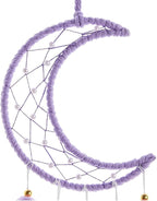 Purple Moon Dream Cather Handmade Dreamcatcher for Girls Wall Hanging Decor for Bedroom Wall Decor Birthday Gifts