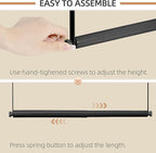 STORAGE MANIAC Adjustable Closet Rod Hanging Clothes Heavy Duty Closet Extender Hanging Rod Space-Saving Clothes Hanging Bar Double Closet Hanging Rod Hanging Closet Organizer Closet Bar,2 Pack Black