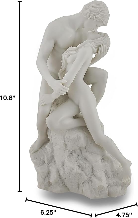 Veronese Design White Marble Finish The Lovers Statue Nude Sculpture