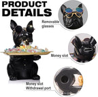 French Bulldog Gifts Statue Tray Organizer for Keys, Candy, Jewelry, Earrings, Entrance Piggy Bank - Modern Decor Resin French Bulldog Decor Entryway Table, Coffee Table, Office Desk, Home Decor
