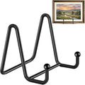 Hoewina 3 Pack 3 Inch Plate Stands for Display, Metal Picture Frame Stand, Black Decorative Small Easels for Display, Picture Holder Stand for Book , Photo and Platter, Plaques, Tabletop Art