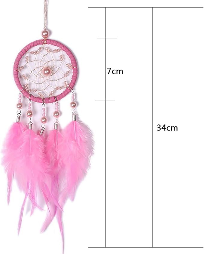 Feather Dream Catcher Pendant, Small Car Charm for Wall, Bedroom Hanging Decorations