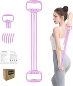 Figure 8 Resistance Band for Women 15-90LBS, Adjustable Resistance Bands with Handles for Arm Back Exercise, 6 Fitness Elastic Rope, Stretch Bands for Yoga, Pilates, Strength Training