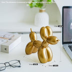 Resin Balloon Dog Sculpture - Collectible Figurines Decor for Home | Office Desktop Resin Decors Balloon Dog Decor (Gold)