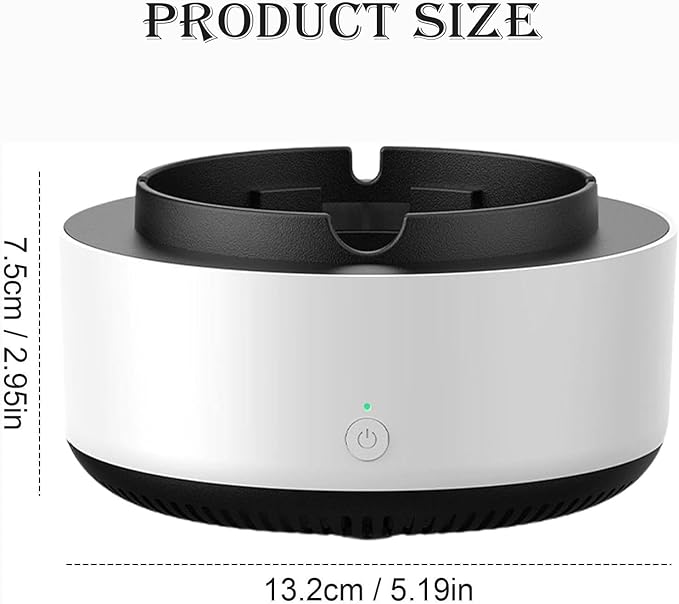 2 in 1 Air Purifier Ashtray Multifunctional Smokeless with Filter,Ashtrays for Cigarettes for Home Indoor Car Office(Green)
