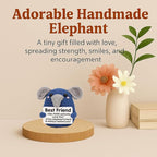 for Women Men, Handmade Crochet Elephant Doll, Cute Emotional Support Animal Gift for Friends, Inspirational Cheer Up Gift, Birthday Graduation Gift Idea