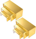 Chuangdi 2 Sets Acrylic Display Risers, Product Stand, Jewelry Display Riser Shelf Showcase Fixtures for Dessert Cupcake Candy Figure Treat Action Showcase (Gold,Large Set)