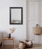 AAZZKANG Black Mirrors for Wall Rectangle Wood Framed Large 20"x16" Decorative Wall Mirror for Bedroom Bathroom Living Room Dressing Room Entryway