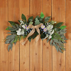 21 7 Inch Artificial Eucalyptus and Daisy Swag, Great for Event and Home Decor, Effortless Style for Any Setting