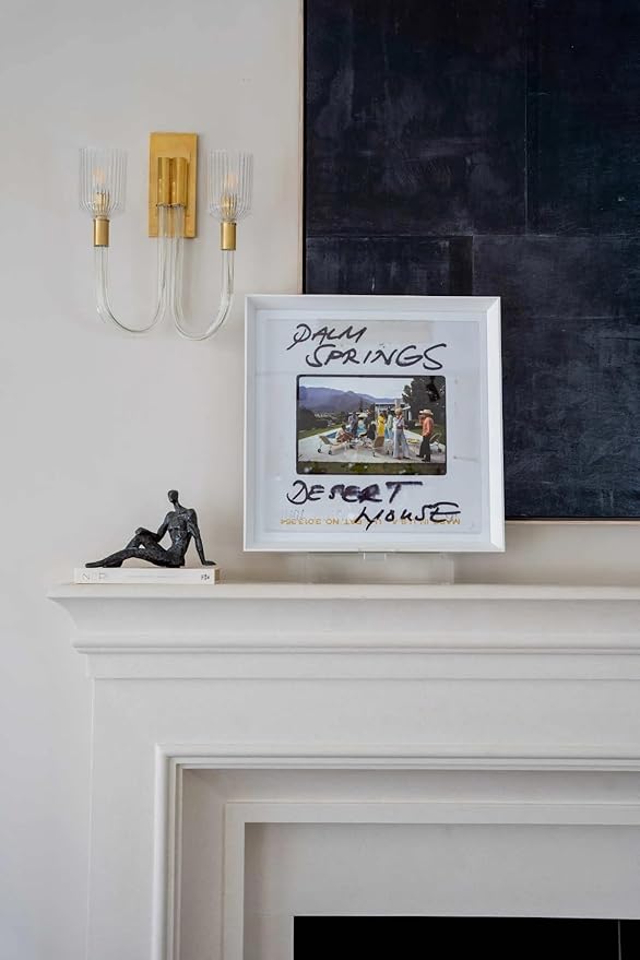 Alice Lane Lucite Galerie Art Stand Home Collection — Clear Acrylic Art Display Stand Lends a Minimalist Touch — Sturdy, Elongated Stand with Square Block Base — Home Décor