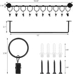 Hat Rack Wall Cap Organizer - Baseball Hat Racks Display Holder with 40 Hooks - Modern Metal Black Hats Storage Wall Mounted Caps Hanger Set of 4 for Closet Door Bedroom Entryway Laundry(Black)