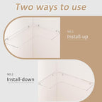 Sezanrpt 8x11.8 Inch Clear Corner Shelf Wall Mount Set of 4, Acrylic Corner Floating Shelves, Wall Organizer Shelf for Bathroom, Kitchen, Bedroom, Living Room, Dining Room, Office