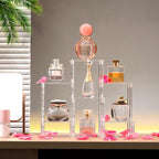 6 Tier Clear Action Figures Display Risers Stand Shelf, Acrylic Display Stands for Collectibles,Pop Figures Holder Perfumes Organizer,Large Rock Risers Rack